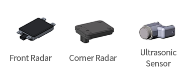 Front Radar, Corner Radar, Ultrasonic Sensor 